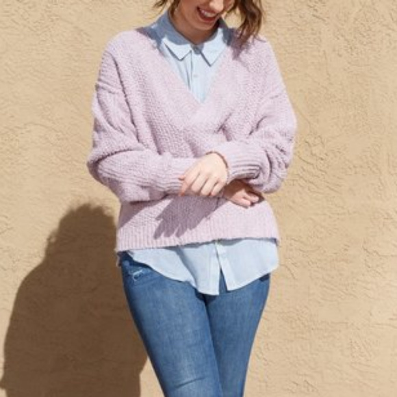 FREE PEOPLE V-Neck Slouchy Sweater - Picture 4 of 5